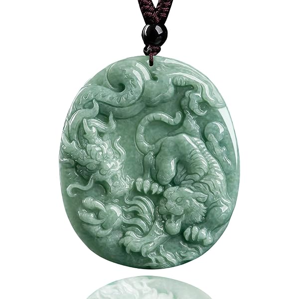 Amazon.co.jp: MPH-JEWELRY 天然翡翠ドラゴンペンダントネックレス